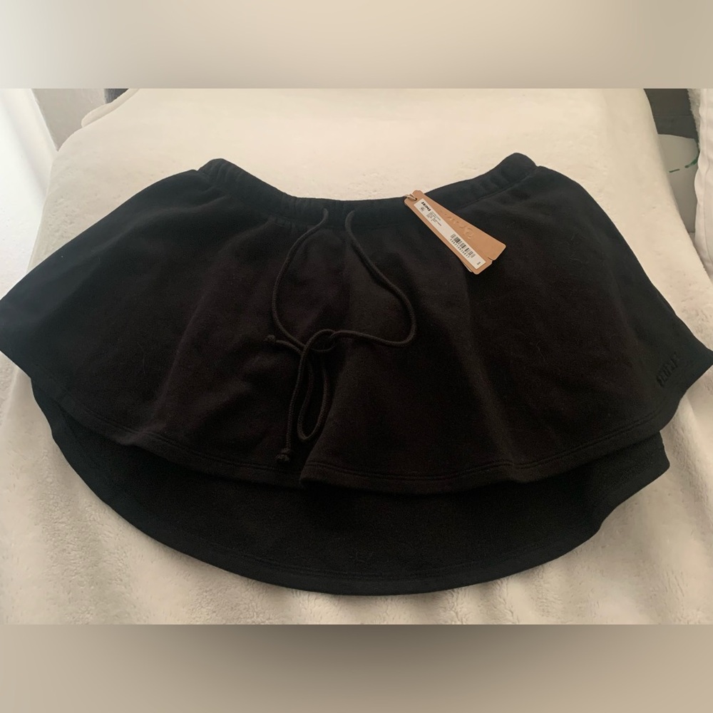 SKIMS Black Cotton Fleece Mini Skirt Onyx Small BNWT - Picture 7 of 11